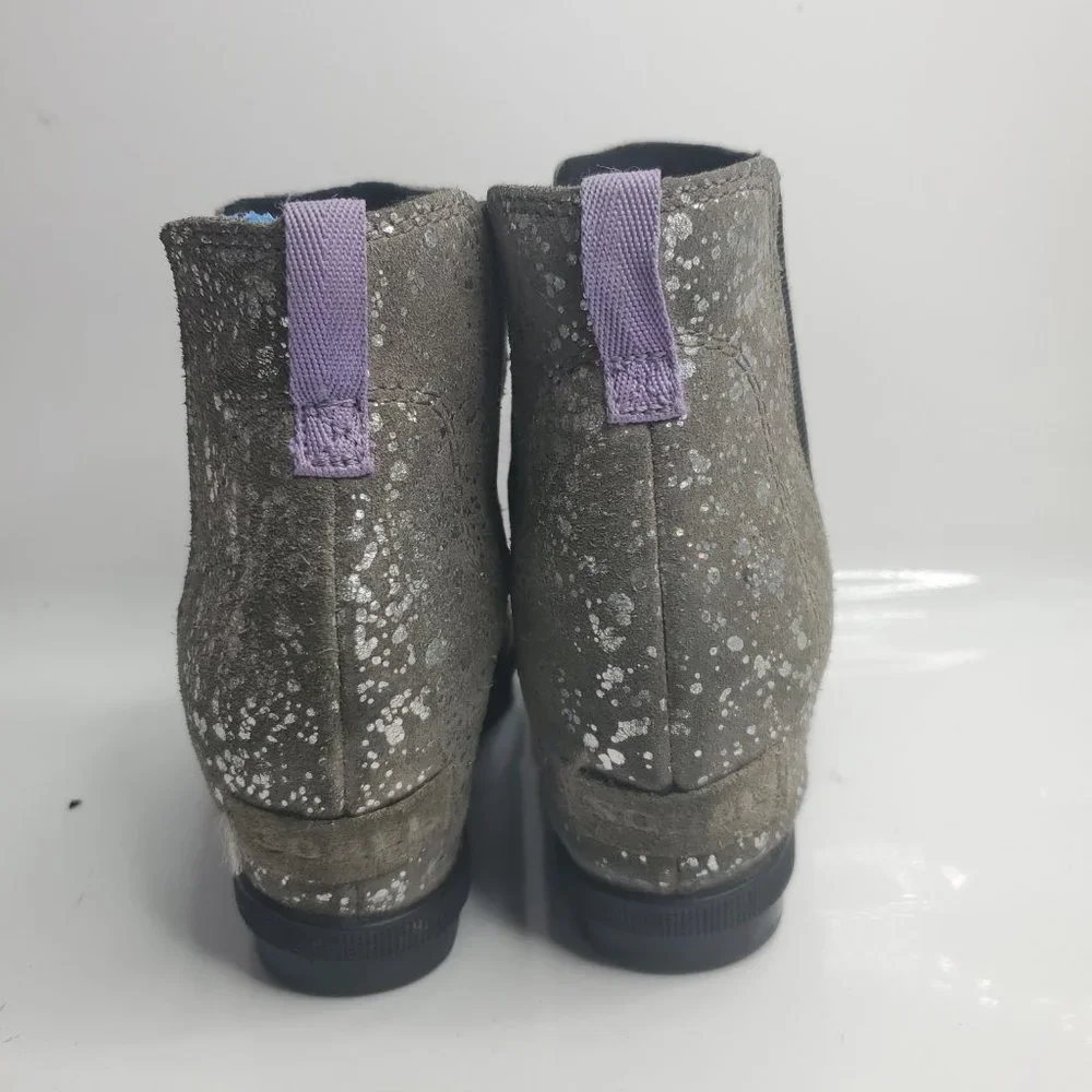 Sorel‎ Girl's Olive Green Joan Of Arctic Leather Winter Chelsea Boot Size 3
